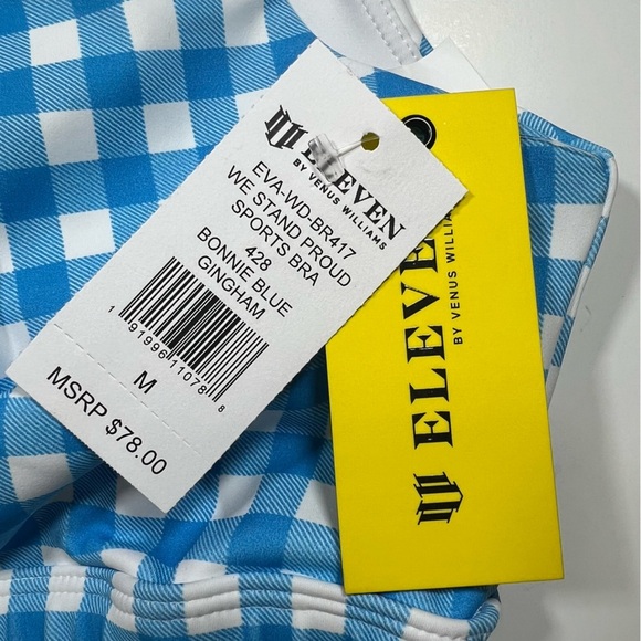 EleVen By Venus Williams | We Stand Proud Sports Brababy Gingham Blue | M - Picture 10 of 12